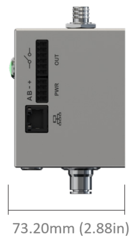 在线式粒子计数器 remote APC 外形尺寸 侧视图